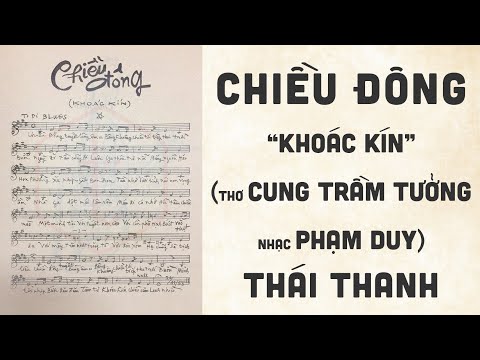 ? Chiều Đông (Cung Trầm Tưởng, Phạm Duy) Thái Thanh Pre 1975 | Tờ Nhạc Xưa